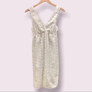 MAX STUDIO white cotton summer dress